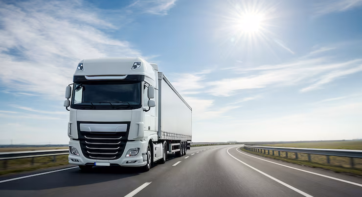 Camió en autopista europea